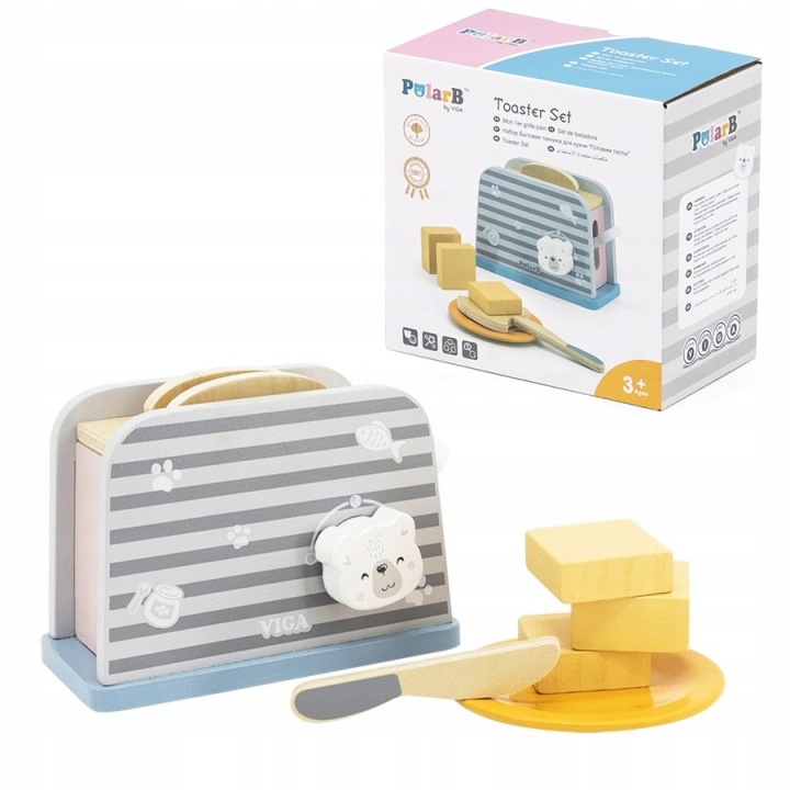 Viga 44017 PolarB Тостер з Ведмедиком Дерево Pastel — фото 8