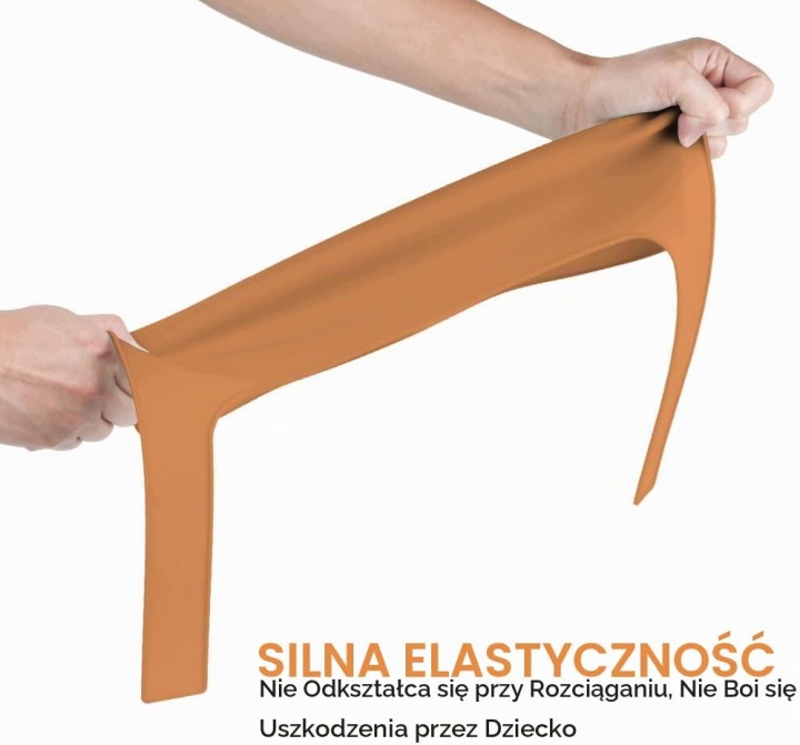 PODKŁADKA SILIKONOWA NA STÓŁ DO KRZESEŁKA DLA дітей 38x38 см помаранчева — фото 4