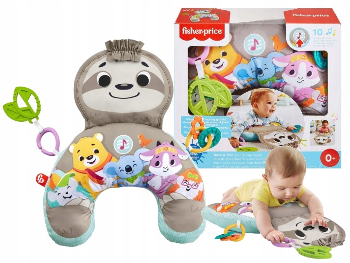 FISHER PRICE музична подушка для гри лінивець для малюка +0 м — фото 11