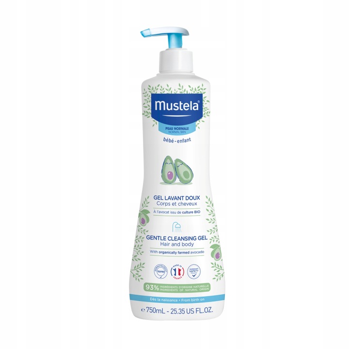 Mustela Bebe Enfant ніжний гель для миття тіла і волосся 750 мл
