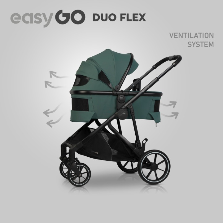 Люлька для дитячого візка EasyGo Duoflex Шавлієвий Зелений — фото 3