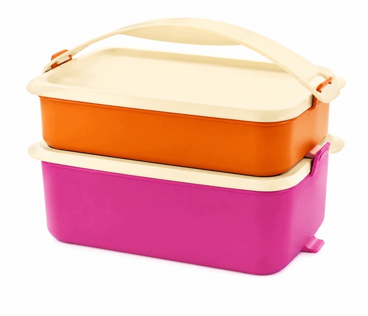 Tupperware Clik To Go Sada Nádob 1,5 L 900 ML originální růžová barva