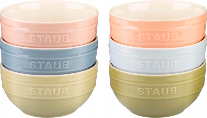 Staub Serving sada 6 keramických misek 12 cm 0,4 l, vícebarevné