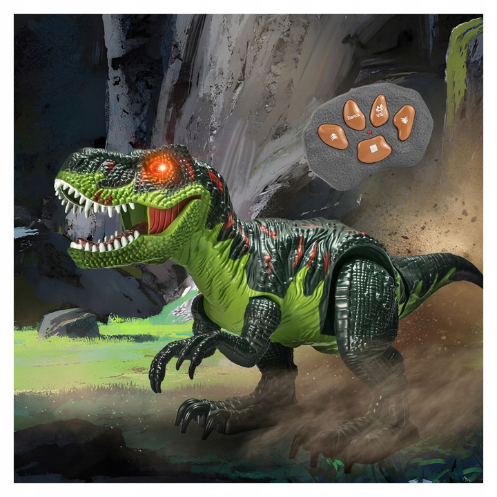 INTERACTIVE DINOSAUR RC CONTROLLED REMOTE CONTROL FOR CHILDREN DANCES ROARS EAN (GTIN) 5906708100422