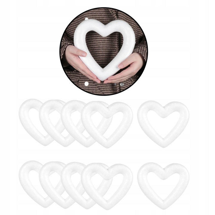 Craft Foam Heart Піна у формі любові для проекту DIY Home Art Craft, 13.5 см — фото 2