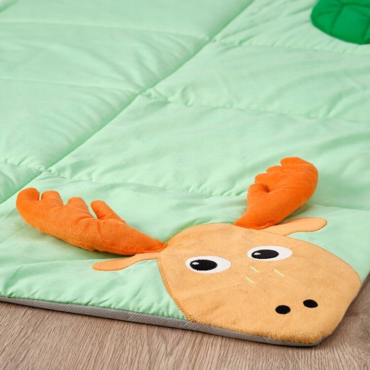 IKEA SANDBI Килимок для гри, скандинавська природа/різнокольоровий, 100x100 см — фото 2