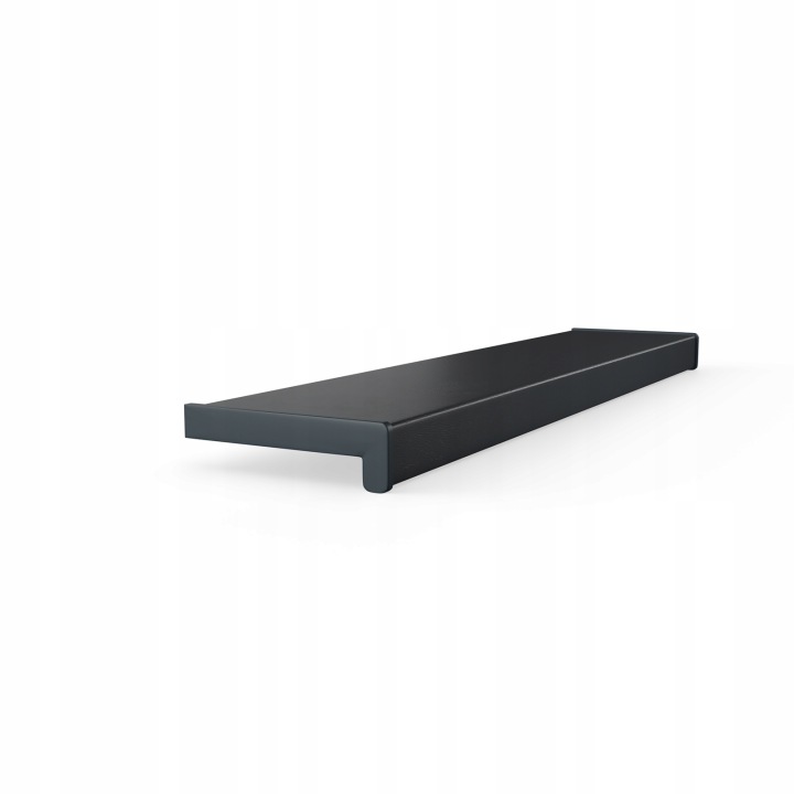 Vnitřní komorový parapet z Pvc s krytkami, šířka 20 cm, délka 130 cm Grafit