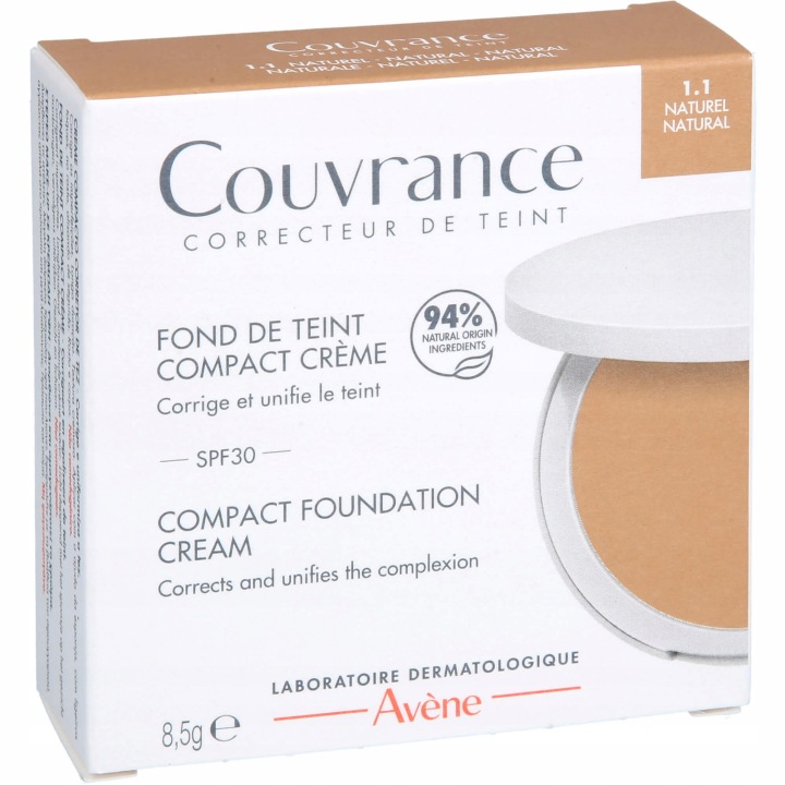 Avène Couvrance Compact Кремова Підкладка з високою захистом UV SPF30 1.1 Натуральний — фото 5