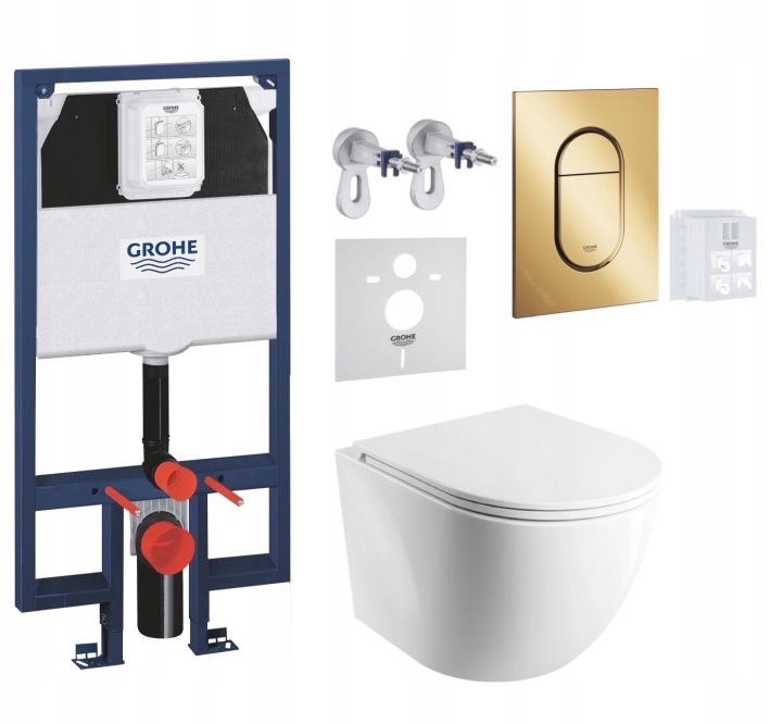 7v1 Wc Set, Stelaz Grohe Slim, Wc Mísa Omnires Tornado, Tlačítko