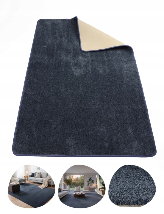 Tmavě modrý Koberec Eternity Navy 100 x 150 cm – elegantní, pohodlný, Na míru