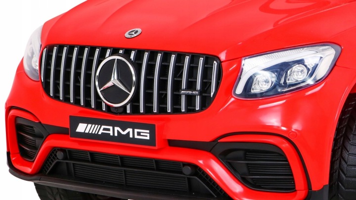 Авто на акумуляторі Mercedes GLC 63S Колеса EVA USB Червоний — фото 23