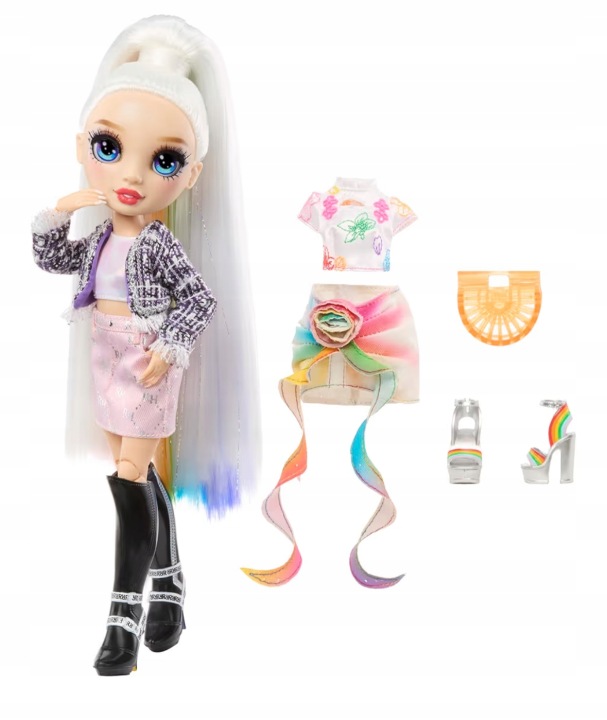 Лялька модна для дітей RAINBOW HIGH STYLE ICONS AMAYA RAINE аксесуари +4 — фото 3