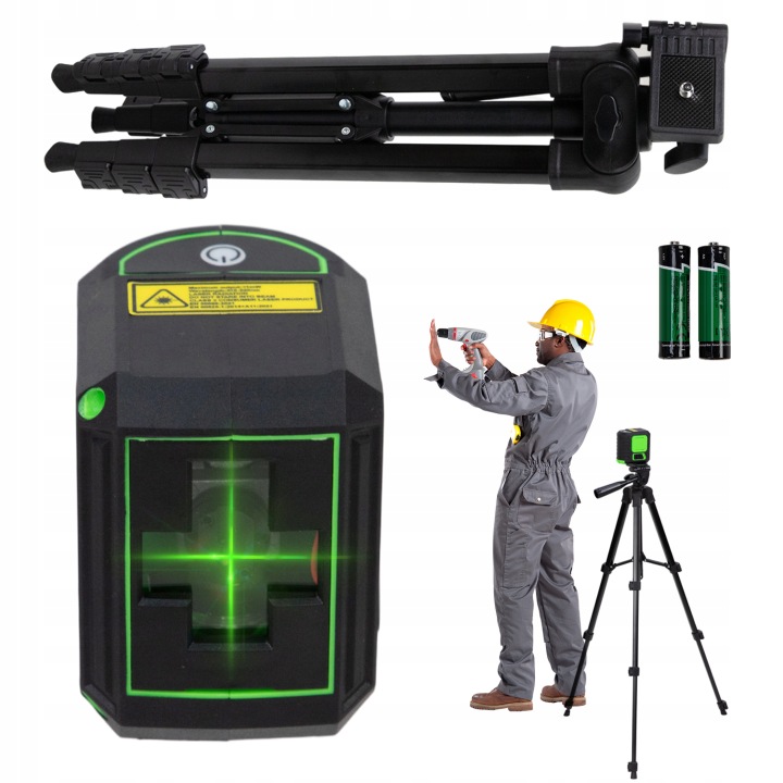 Elektronická Laserová Vodováha Křížový Laser 2 Linie Rovinný Stativ