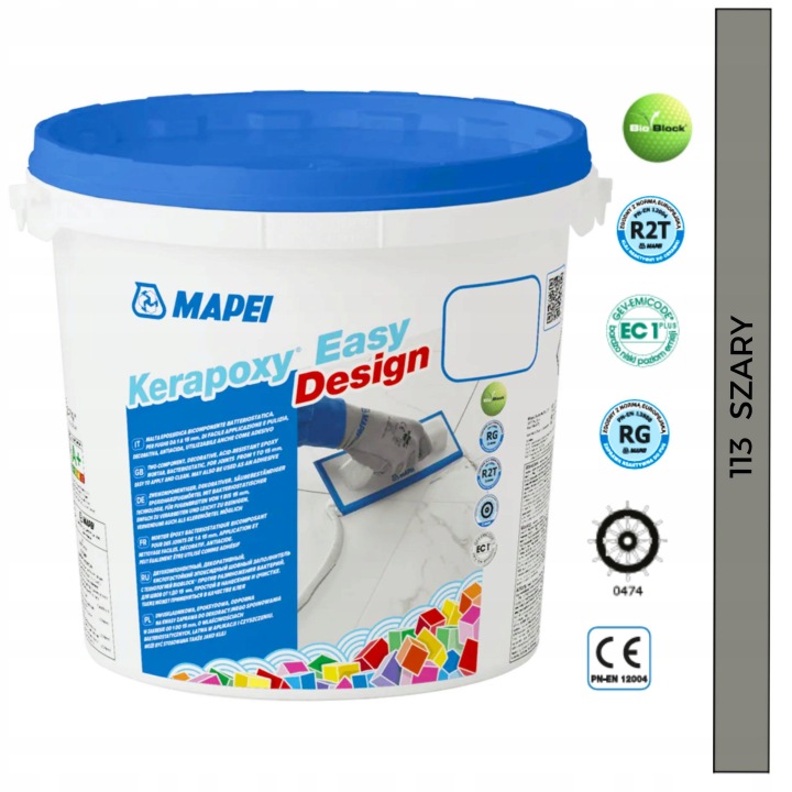Mapei Epoxidová Spárovací Hmota Kerapoxy Easy Design 3 kg Kyselinovzdorná 113 Šedá
