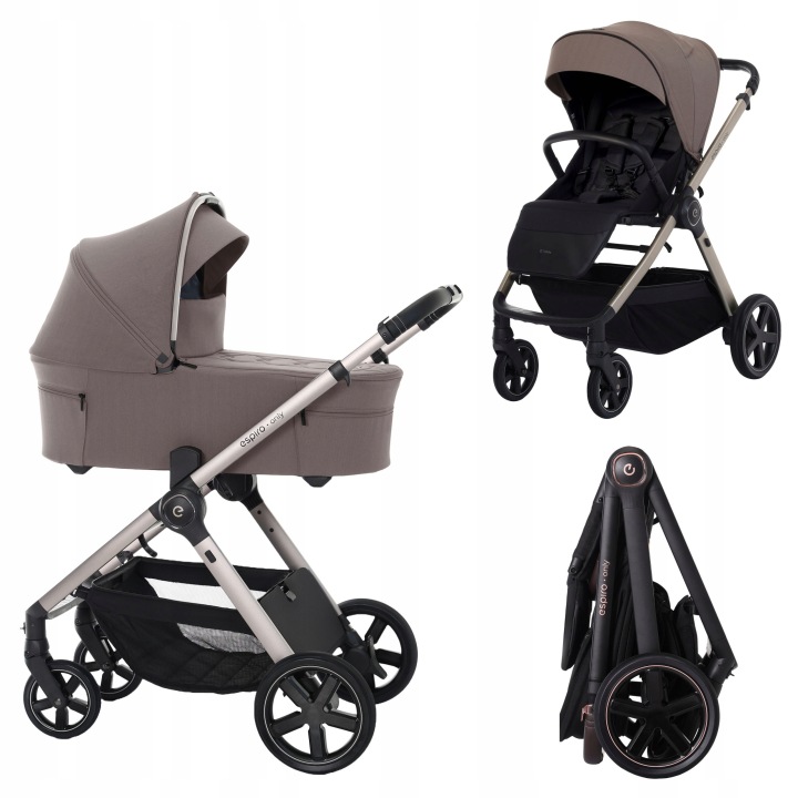 Візок дитячий ESPIRO ONLY 2026 2 в 1 адаптери колір 508 Nude Brown