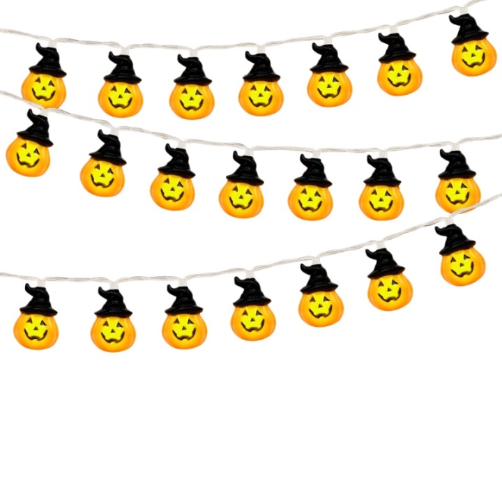 Led Řetěz Halloween 3 M 20 Dýní Teplé Světlo Voděodolný