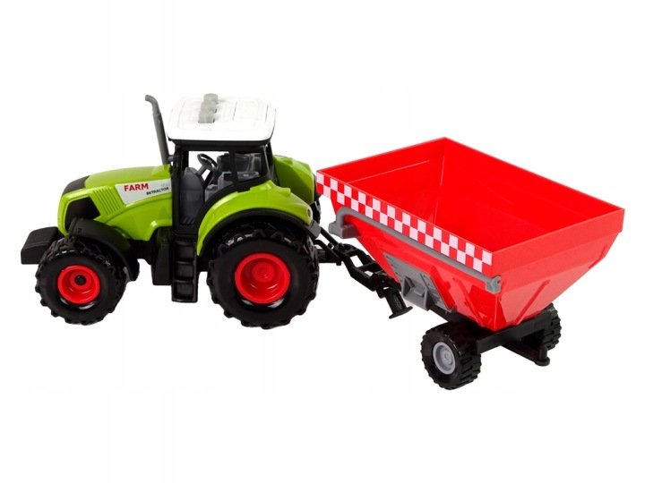 LEAN Toys Traktor Ферма Відстібна Причіп На Зерно Звук Зелений — фото 5