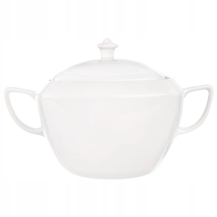 Polévková mísa Dania Porcelánová Elegantní Bílá Velká s Víkem Orion 3,5 l