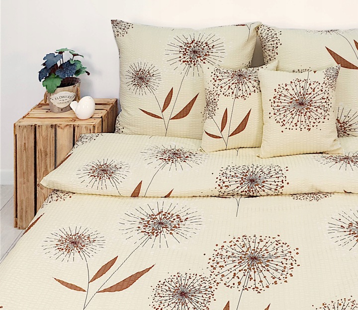 Krepové povlečení Premium pampeliška na krémovém pozadí 22264-5 160x200
