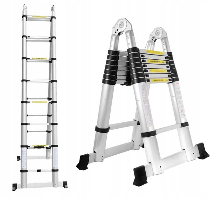 Žebřík Skládací Teleskopický Hliníkový 3,2m 150KG