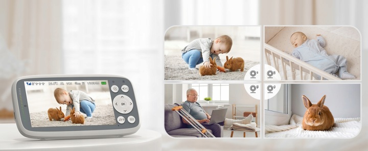 MONITOR DZIECKA Z 2 KAMERA HD 3 × ZOOM двосторонній звук екран 4" — фото 6