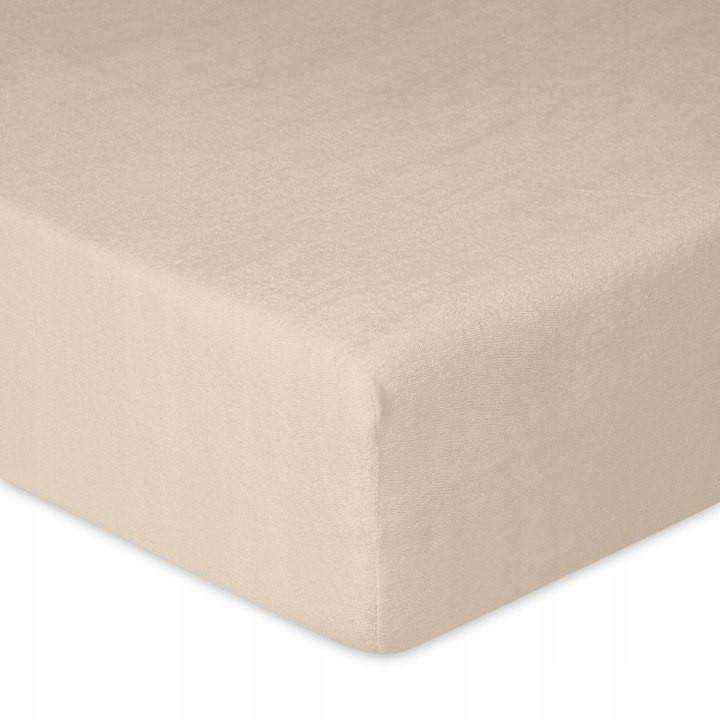 Froté prostěradlo s gumičkou 180/190x190/200x30 béžové Premium
