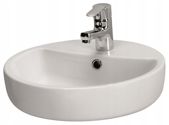 Keramická umyvadlová deska Caspia, kulatá, 44 cm