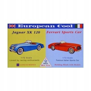 Європейський Cool - Ягуар XK-120 / Ferrari 250 (2 шт.) - Glencoe Models 3604