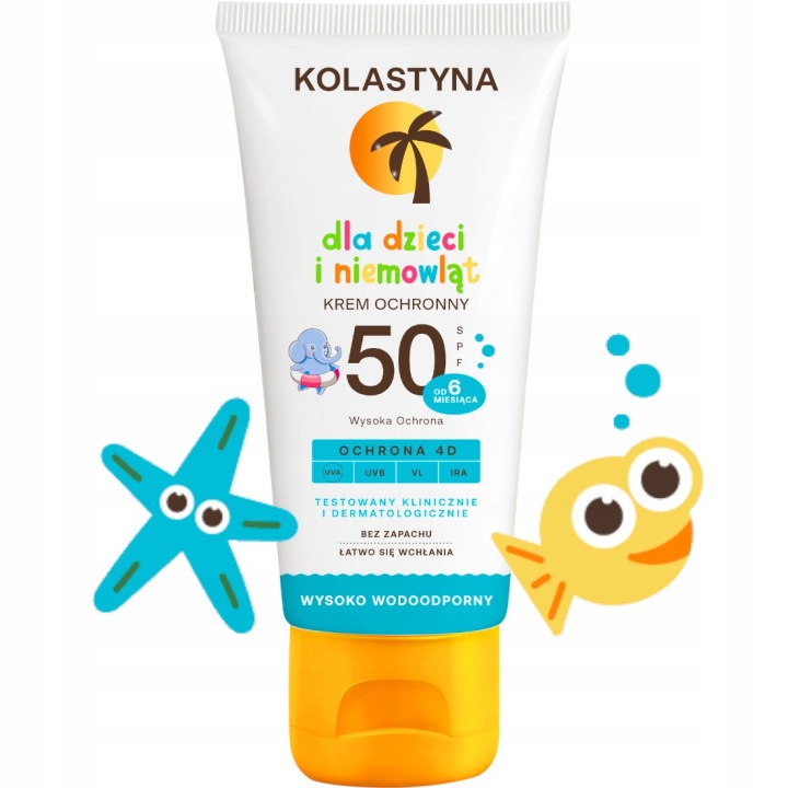 KOLASTYNA крем захисний для дітей і немовлят SPF 50 водонепроникний- 75 мл — фото 6