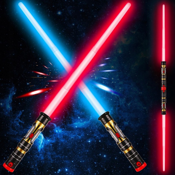 Меч світловий висувний зі звук STAR WARS іграшковий 3 кол. метал меч — фото 3