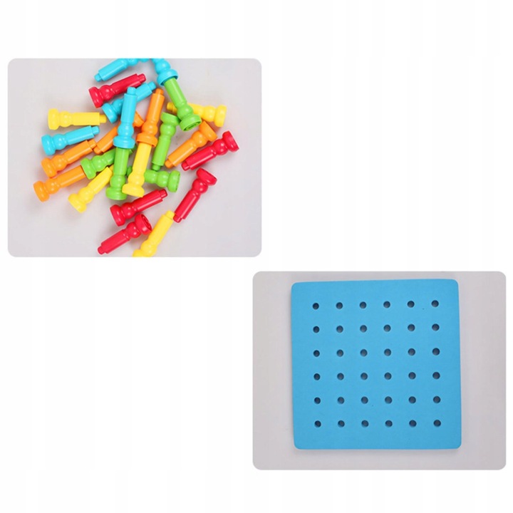Складання Peg Board Набір Навчання кольорів Рання — фото 7