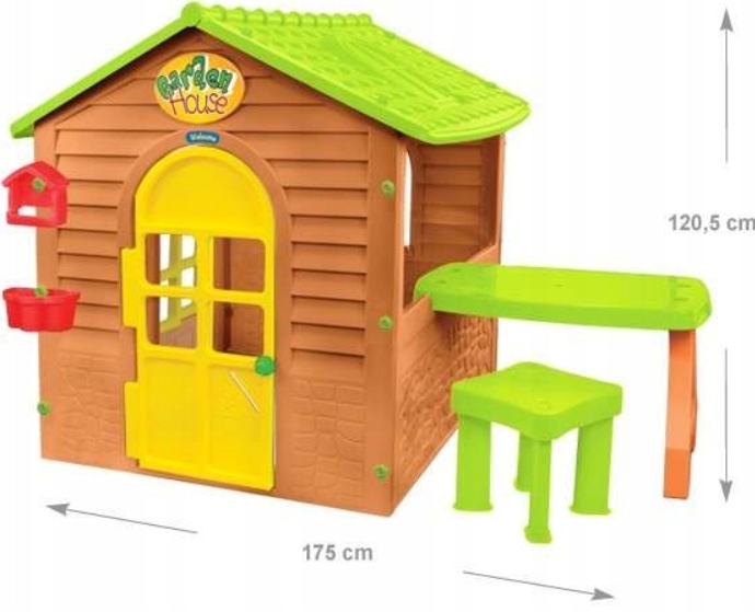Будиночок садовий для дітей зі столиком і табуретом для саду MOCHTOYS польський — фото 12