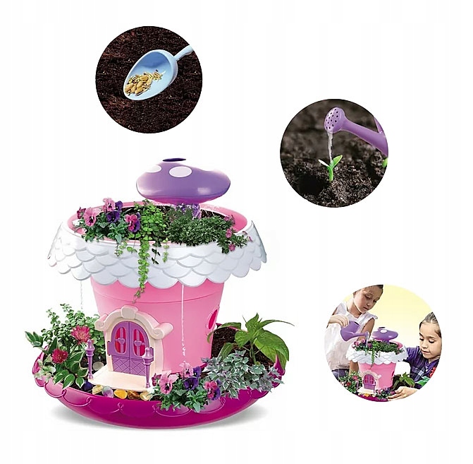 MAGICAL HOUSE FLOWER POT FOR GROWING PLANTS AND FLOWERS FOR CHILDREN + FURNITURE SEEDS Kind sets