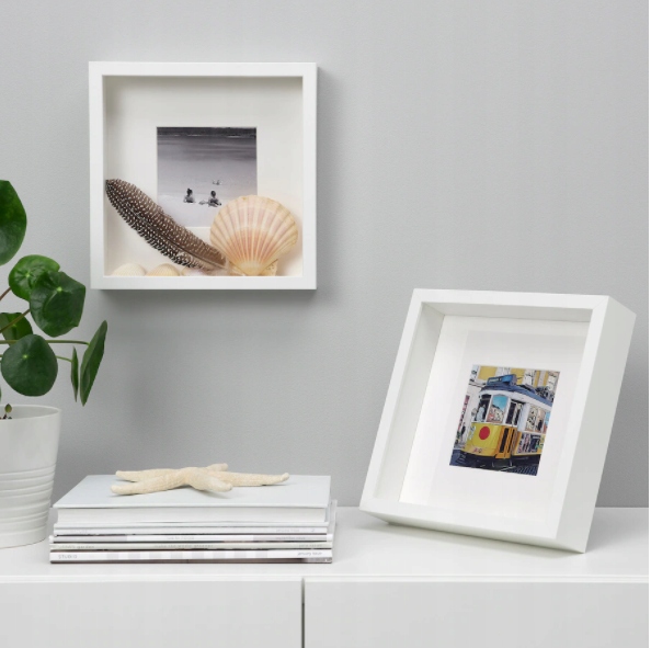 IKEA RIBBA SANNAHED рамка біла глибока 25x25 см — фото 3