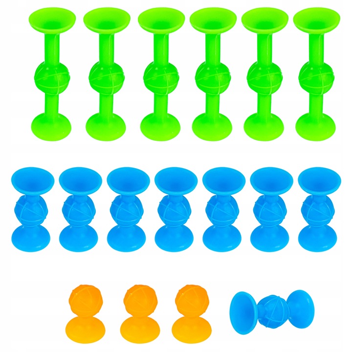 BUILDING BLOCKS RUBBER SUCTION CUPS FOR CHILDREN ANIMALS 36 EL. Kind set