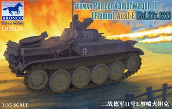 Bronco CB35124 Танк Panzerkampfwagen II Flamm Ausf.E Sd.Kfz.122 модель 1/35