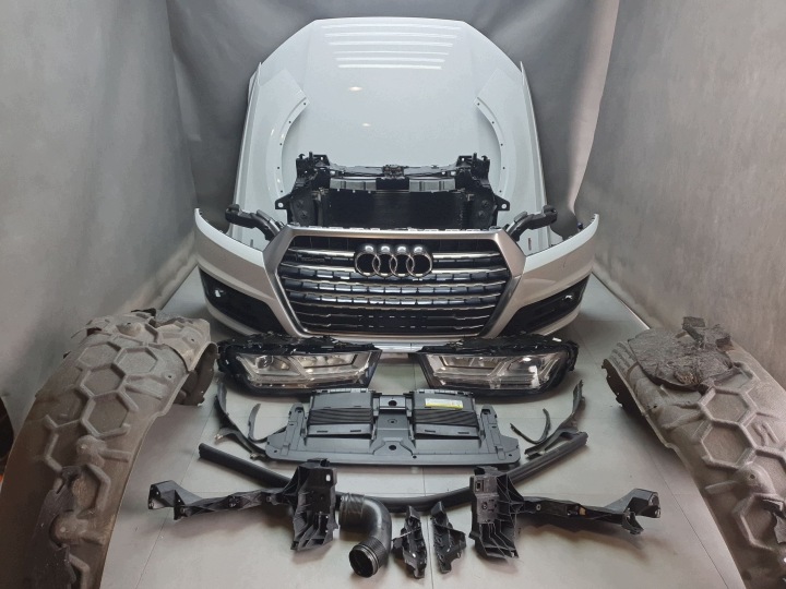 Audi Q7 4M S-LINE front bonnet bumper lights tension belt ls9r 4M0941033 4M0941034