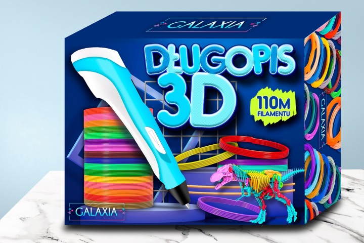 Ручка 3D для дітей принтер 3D рожевий набір вкладиші 110 метрів Ручка 3D — фото 6