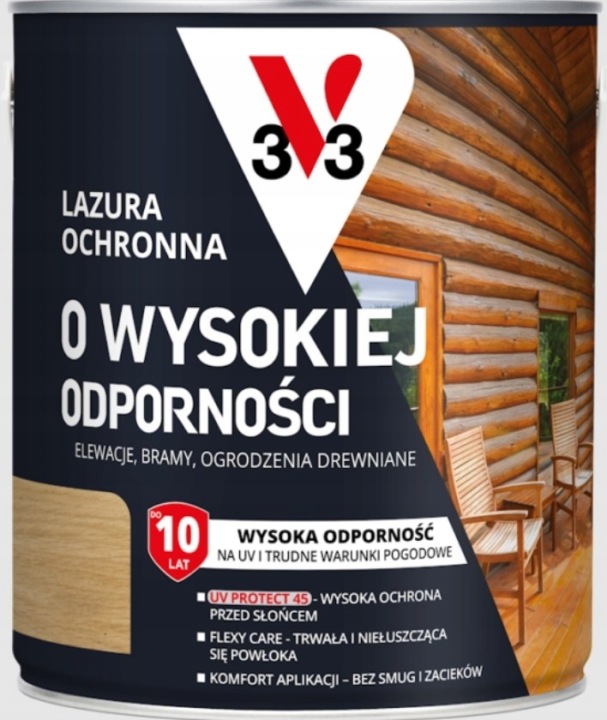 V33 Lazura s vysokou odolností až 10 let Exotické dřevo 2,5L