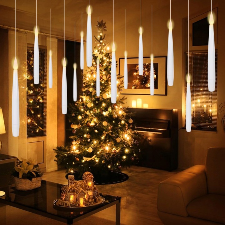 20 Ks Floating Candles Led s kouzelnou hůlkou Halloween Dekorace