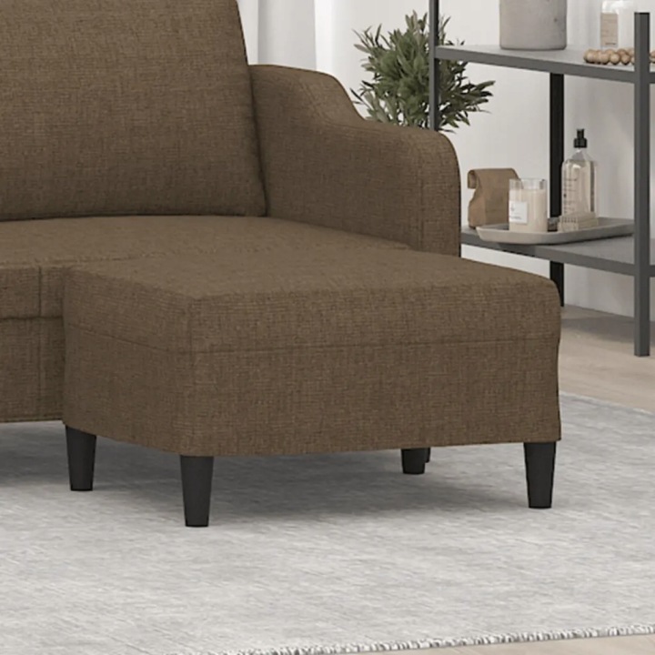 vidaXL Підніжка, коричневий, 70x55x41 см, з оббивкою тканиною — фото 2