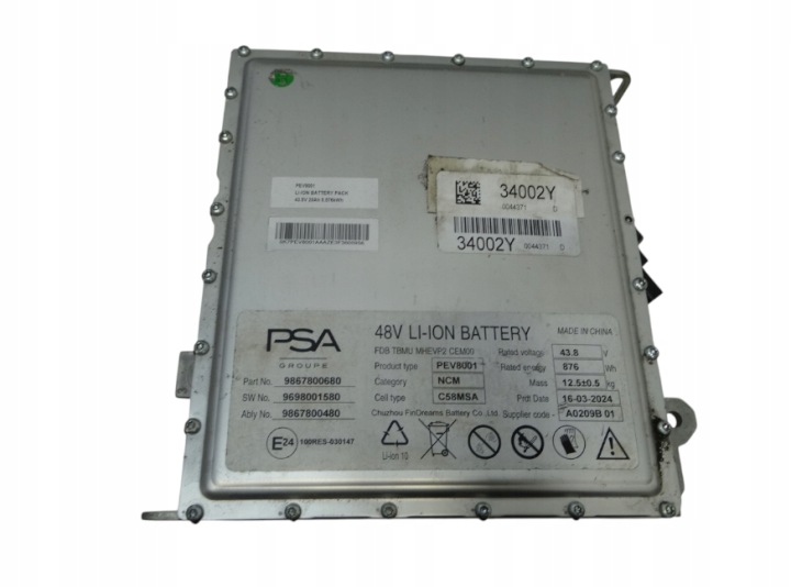 BATERIA akumulátor hybrid 20AH PEUGEOT CITROEN FIAT 24R. 1.2 9867800680