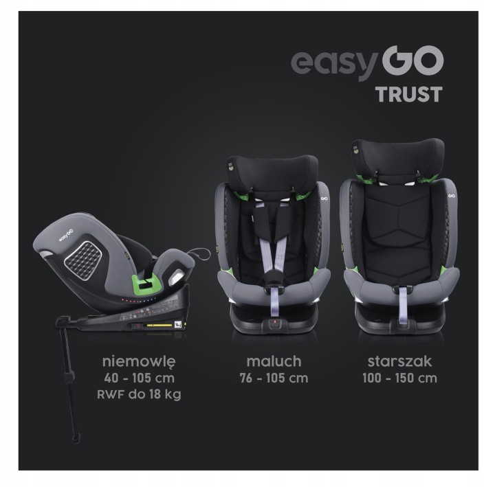 Автокрісло 360 поворотний ISOFIX I-SIZE обличчям спиною TRUST Pearl — фото 8