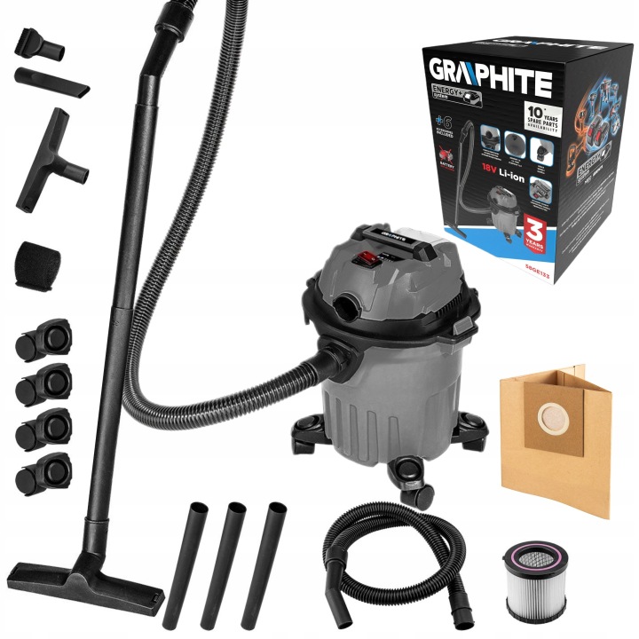 Graphite Vysavač Energy 18V 12L Solo