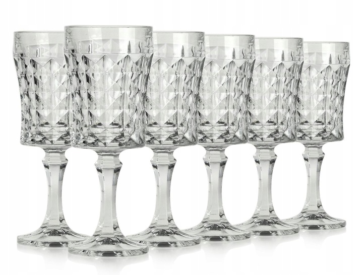 Křišťálové skleničky těžké pevné na víno Bohemia Diamond 200 Ml 6 ks