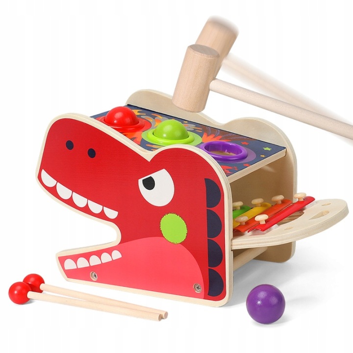 Металофон і Стукалка T-Rex - Розвивальна Іграшка Музична JHTOY — фото 2