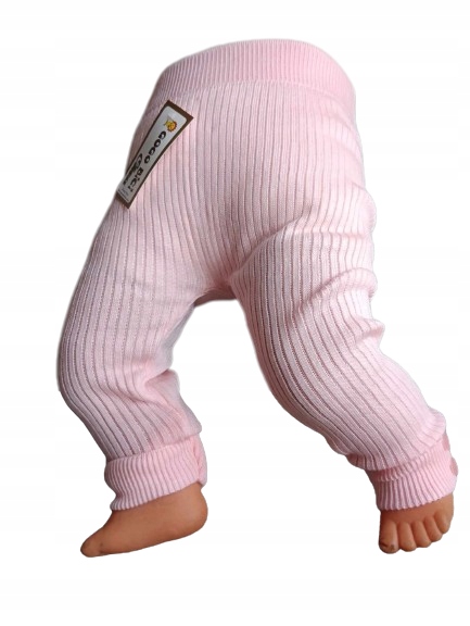 Legginsy akryl Spodnie dzianinowe prążkowane — zdjęcie 4