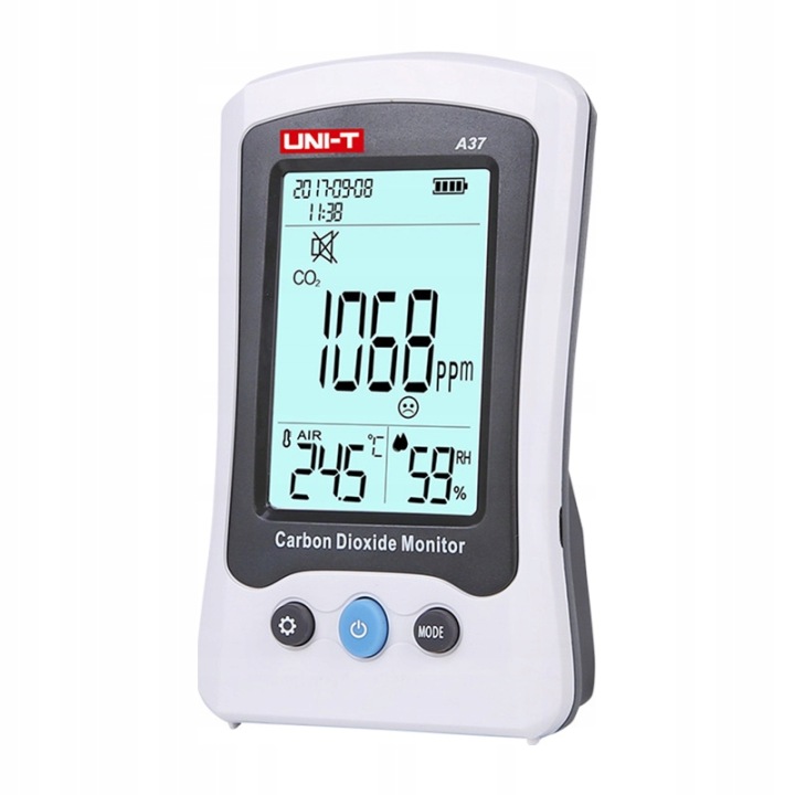 Uni-t A37 Pokojový monitor, měřič kvality vzduchu, LCD tester vlhkosti