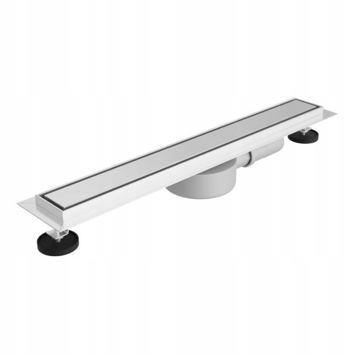 Lineární odtok Plate 700 bílý, nerezová ocel, minimalistický design