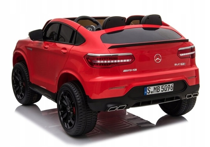 Авто на акумуляторі Mercedes GLC 63S Двомісний LED MP3 Червоний Лакований — фото 7